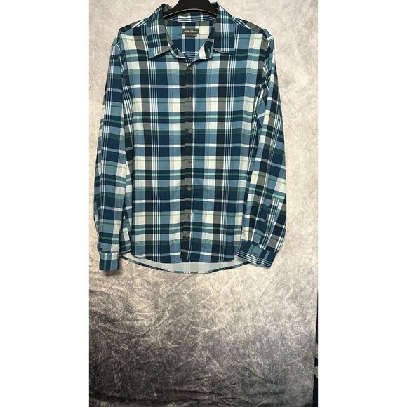 Eddie Bauer Casual Button Up Long Sleeve Shirt Men’s Large Plaid Multicolor - Picture 3 of 10